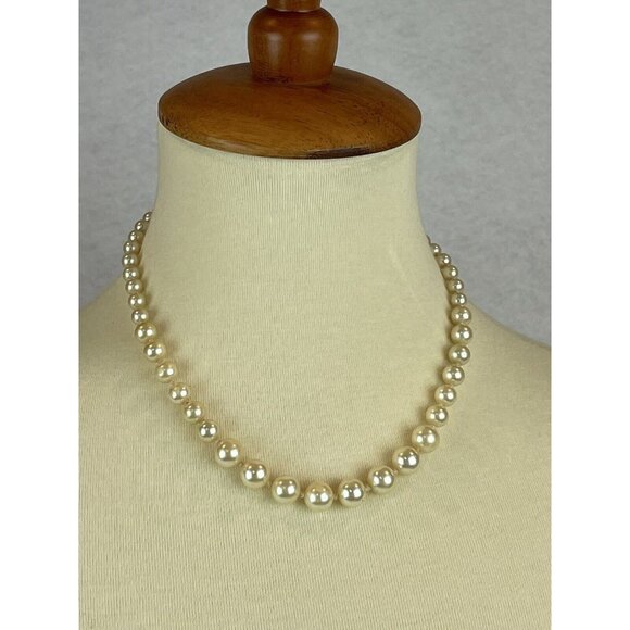 Anne Klein Jewelry - Vintage ANNE KLEIN Chunky Simulated Baroque Style Graduated Pearl Necklace